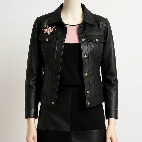 Marc New York Andrew Marc Women’s 3-Piece Outfit (L) — Embroidered faux leather - Picture 1 of 13